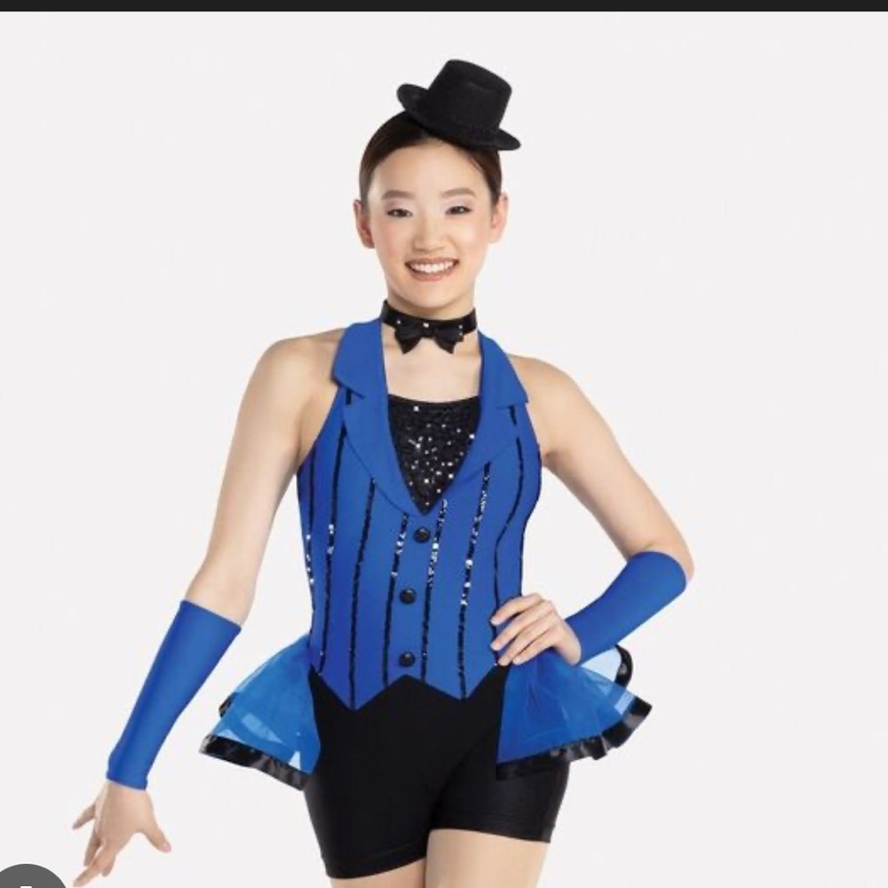 Dance Costume Revolution RC21605 Blue XX- Large Adult Child Jazz Sequin Tap